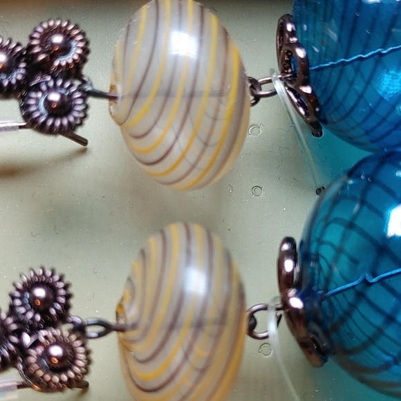 NEW in Box ZARA Glass Art Deco Earrings - Picture 4 of 8